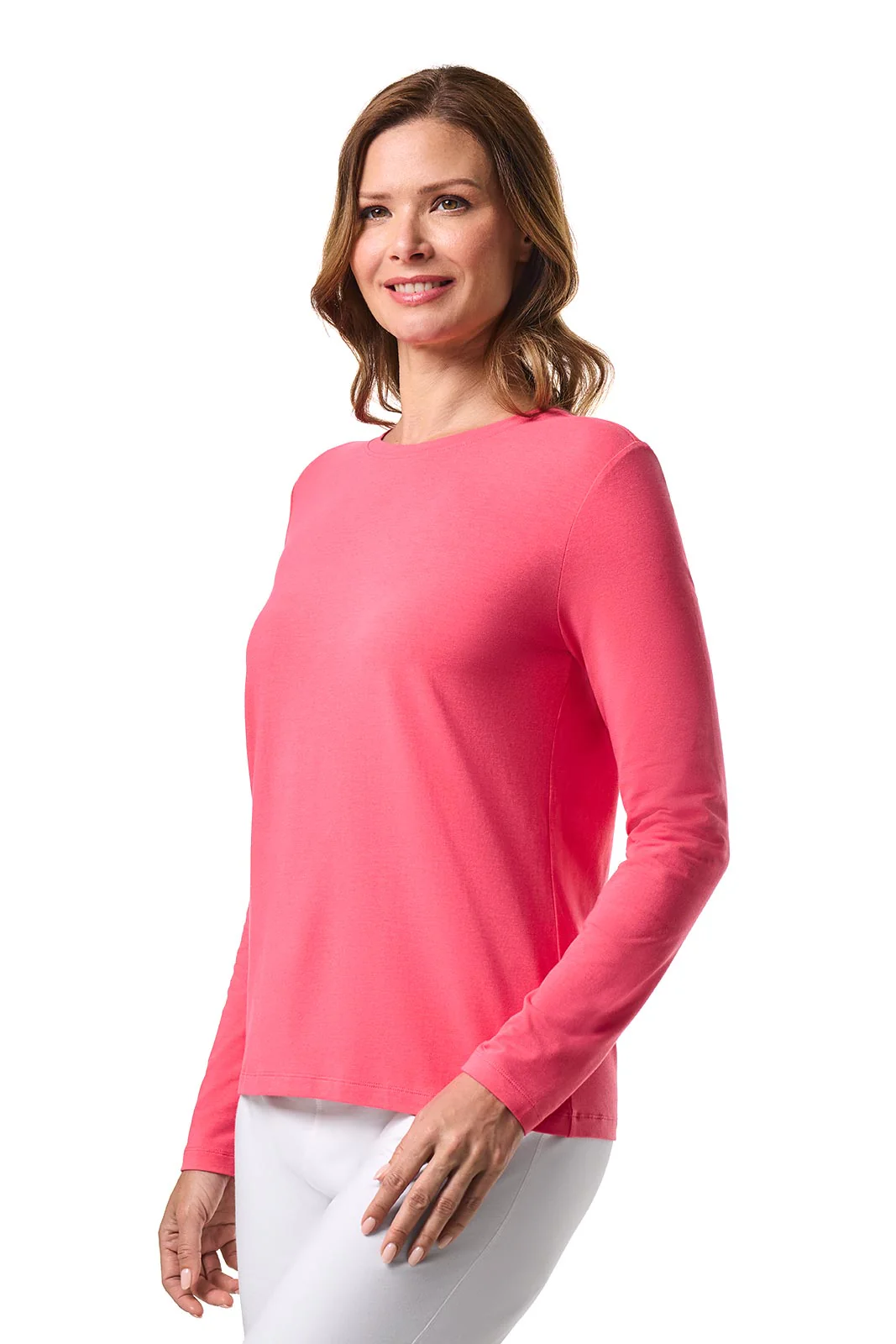 Women's Morada Everyday Long Sleeve T-Shirt | Sunkist Coral - Image 3