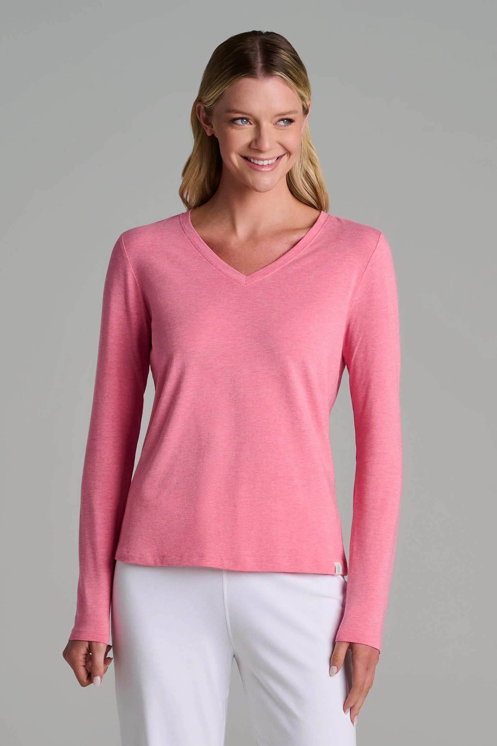Women's Morada Everyday Long Sleeve V-Neck T-Shirt | Regular Parent - Image 10
