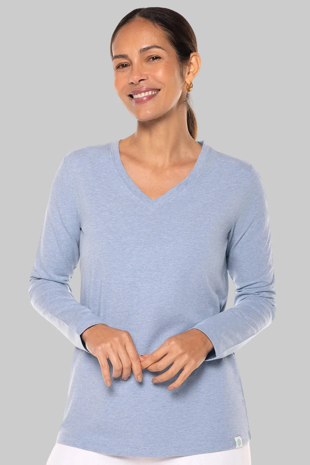 Women's Morada Everyday Long Sleeve V-Neck T-Shirt | Regular Parent - Image 11
