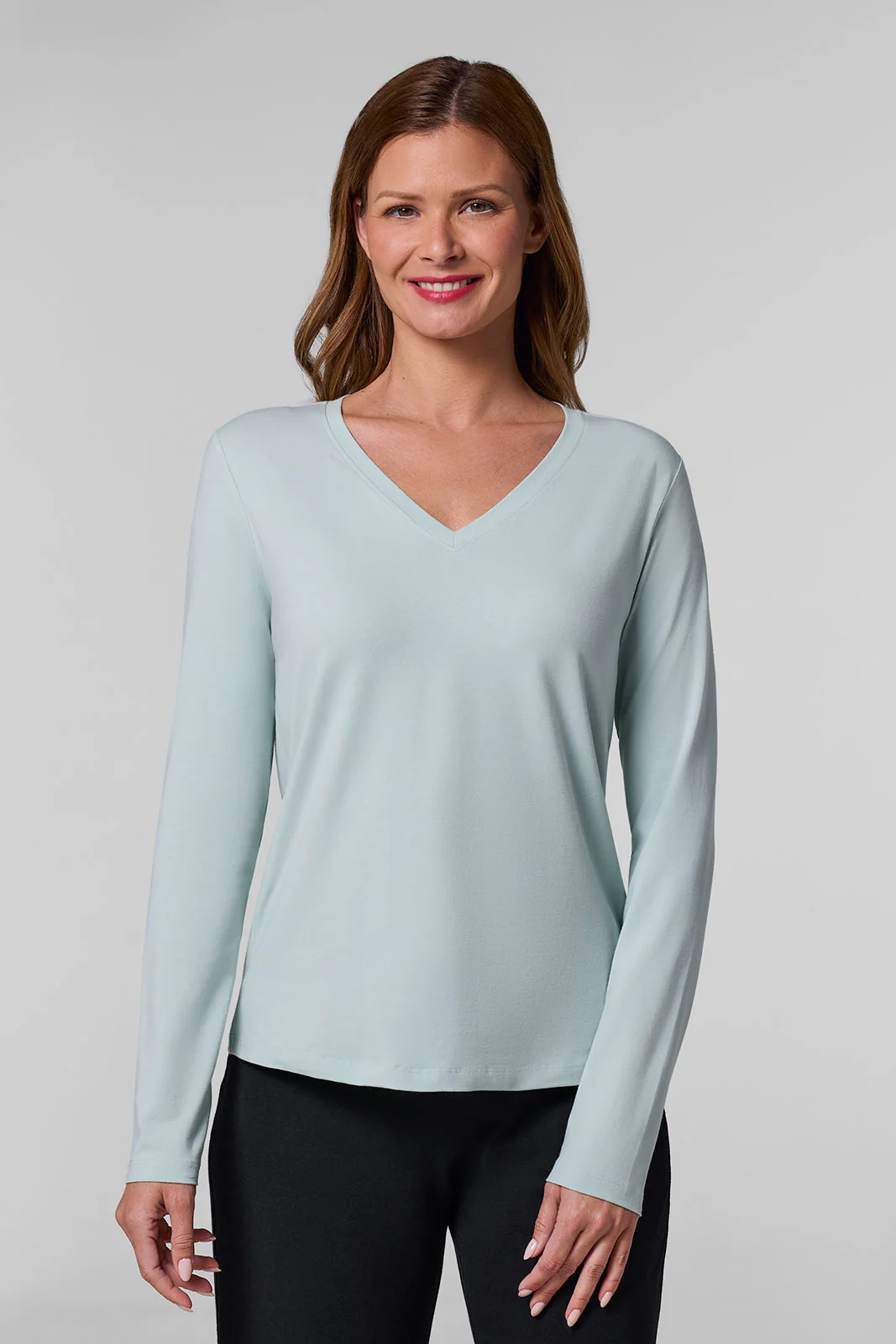 Women's Morada Everyday Long Sleeve V-Neck T-Shirt | Regular Parent - Image 17