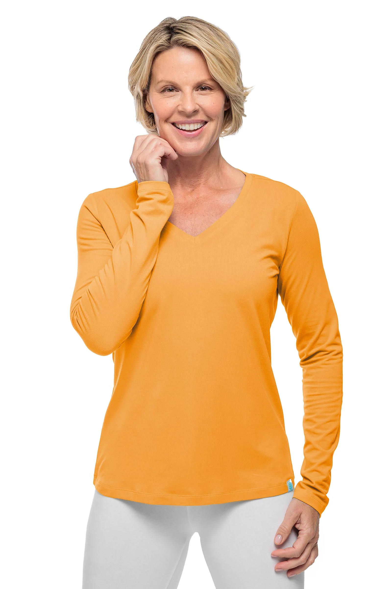 Women's Morada Everyday Long Sleeve V-Neck T-Shirt | Regular Parent - Image 3