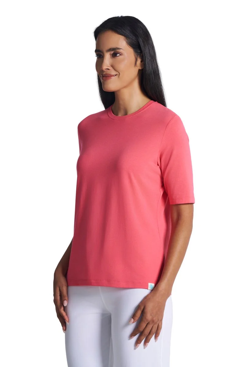 Women's Morada Everyday Short Sleeve T-Shirt | Sunkist Coral - Image 3