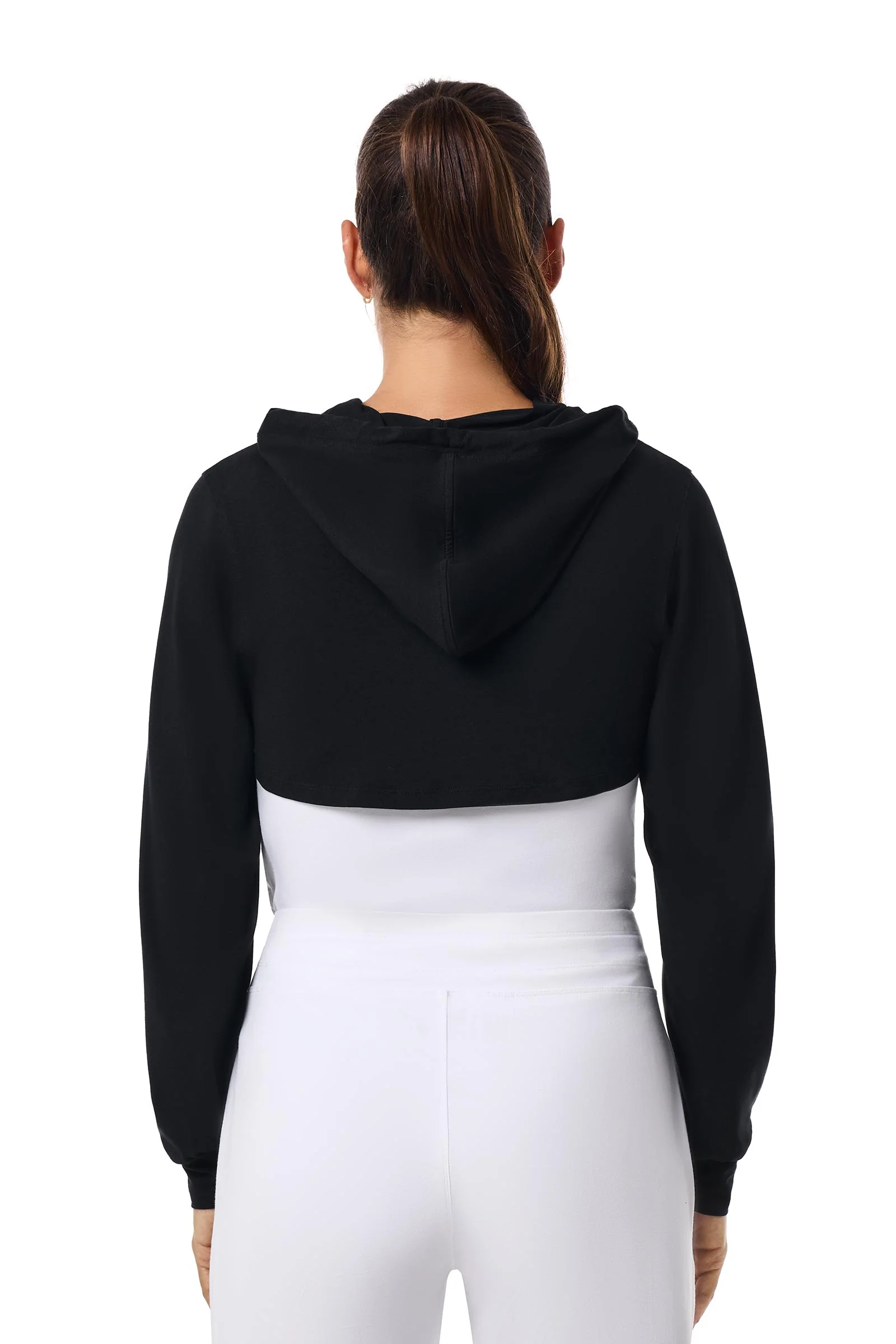 Women's Pompano Shrug Hoodie | Black - Image 4