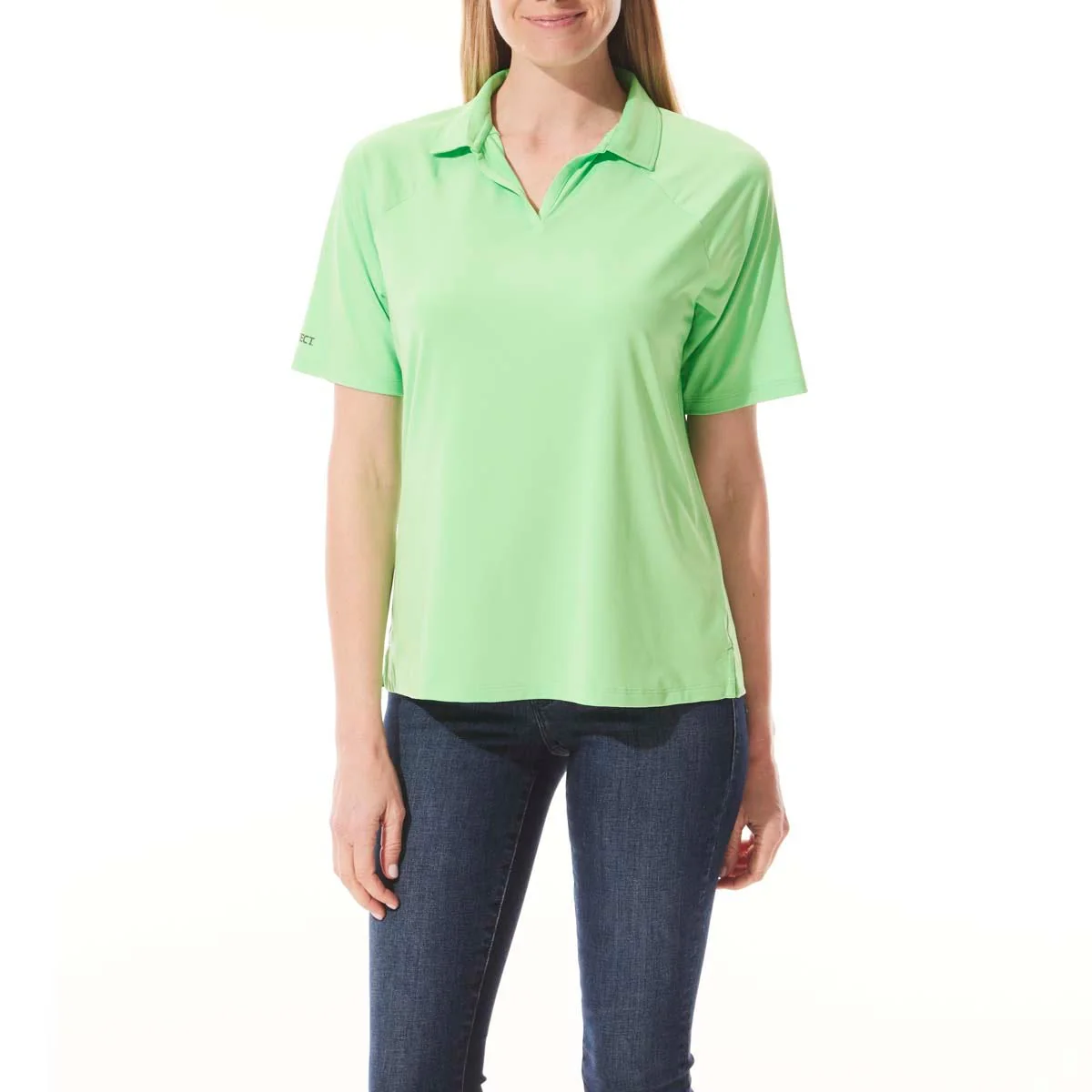 Womens Resort Short Sleeve Polo | Turf Green - Image 2