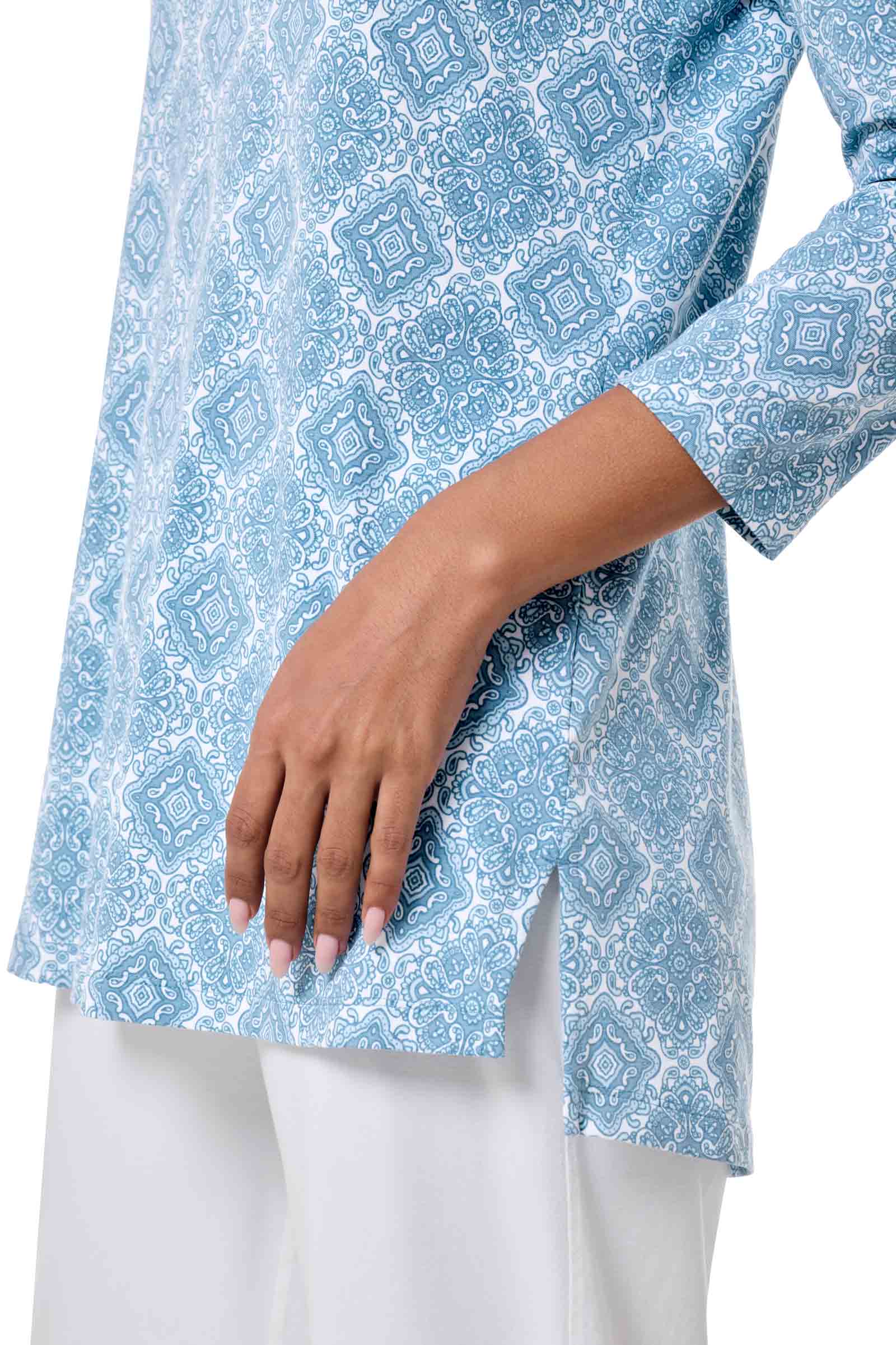 Women's St. Lucia Tunic Top | Skyride Diamond Mandala - Image 6
