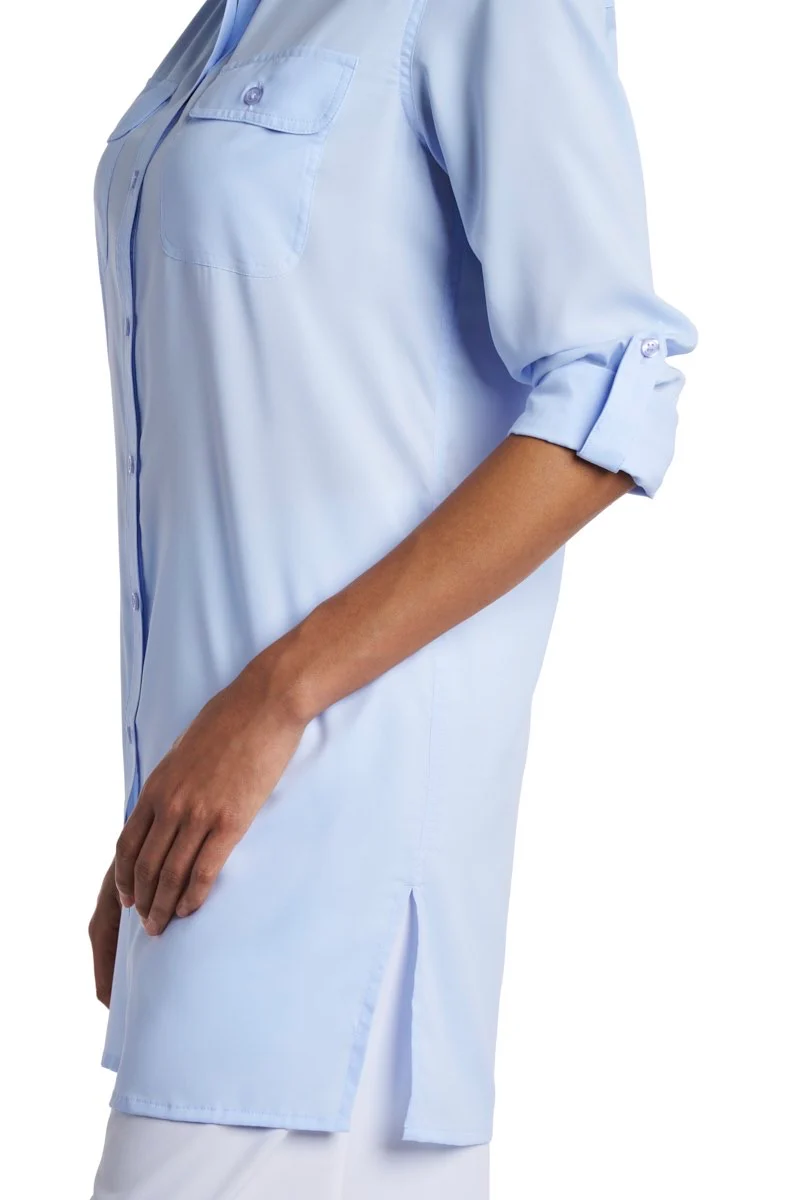 Women's Santorini Tunic Shirt | Periwinkle - Image 8