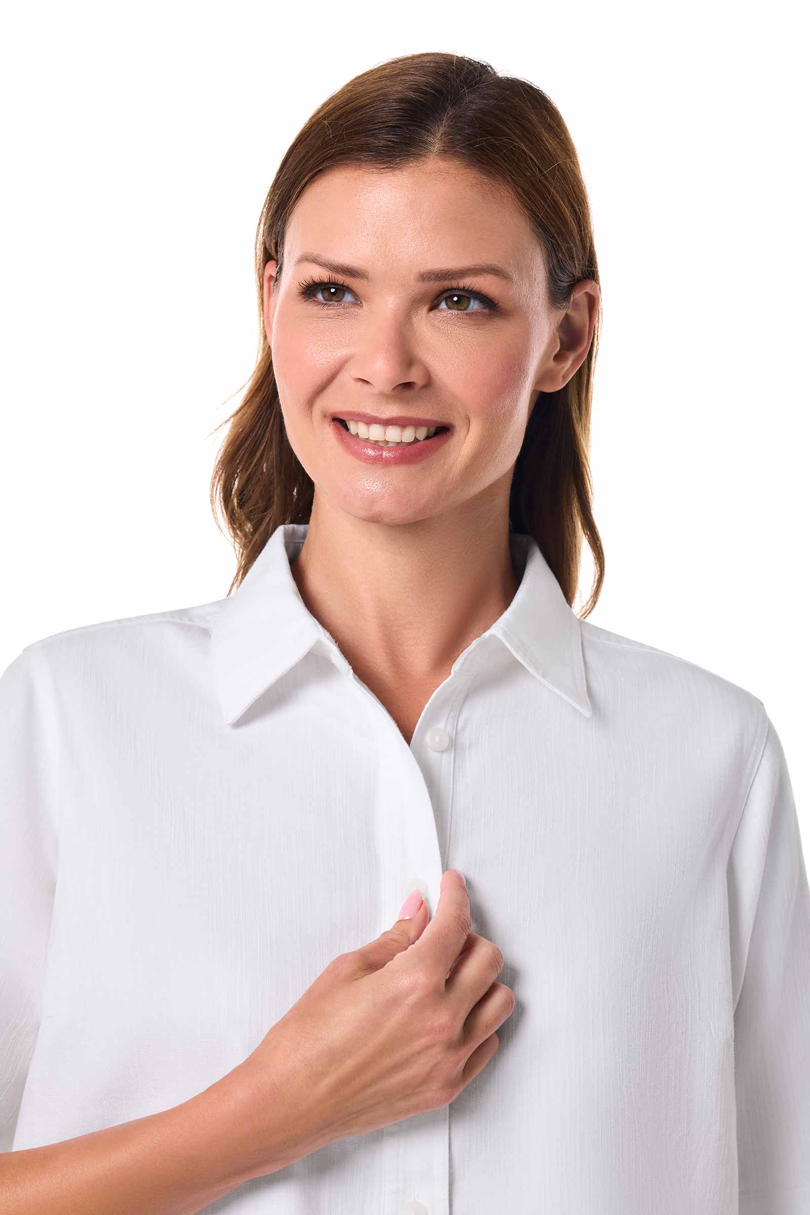 Women's Everglade Chambray Short Sleeve Shirt | White Chambray - Image 4